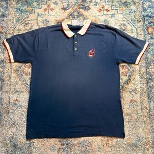 Vintage MLB Cleveland Indians Polo Shirt Large